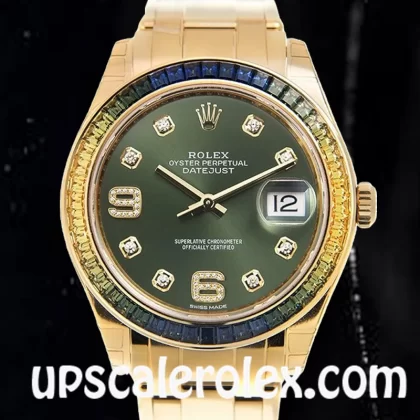 Rolex Pearlmaster Ladies 86348SABLV-42748 31mm Green Dial